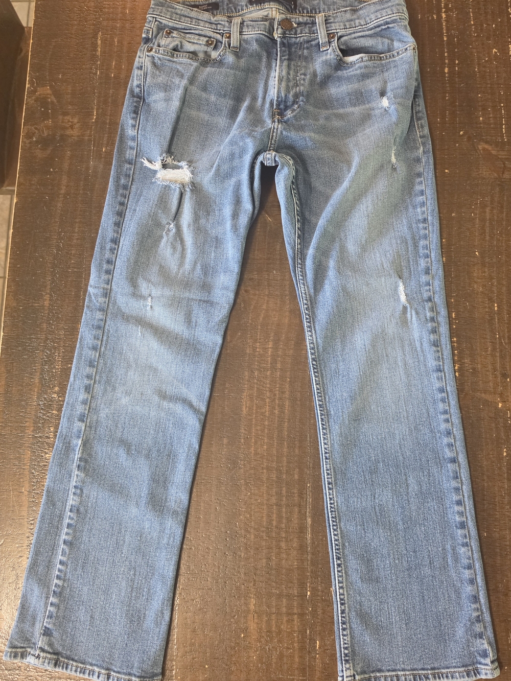 Hollister Light Blue Distressed Mens Jeans 31x30